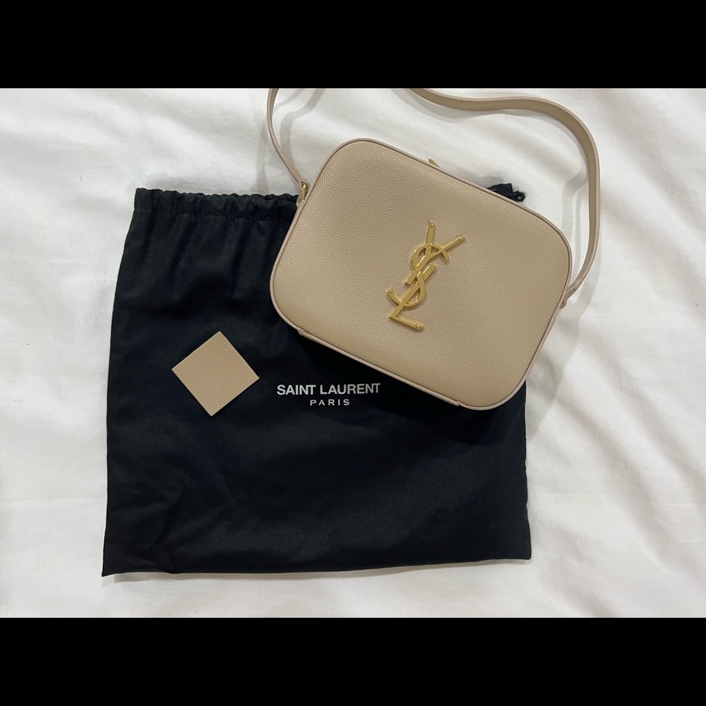 YSL Yves Saint Laurent Dark Beige Nude Small Crossbody